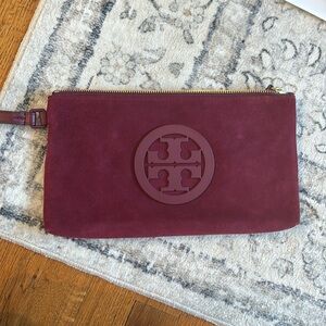 Tory Burch red clutch